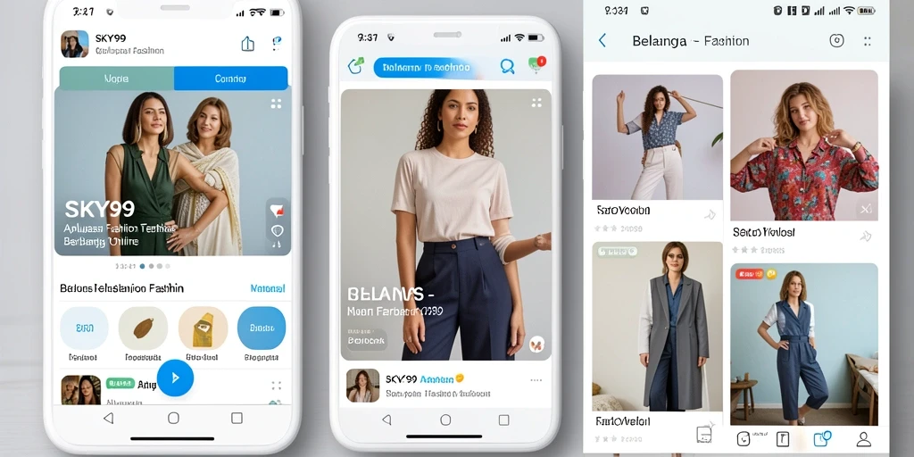 Tampilan antarmuka aplikasi SKY99 yang modern dan user-friendly.