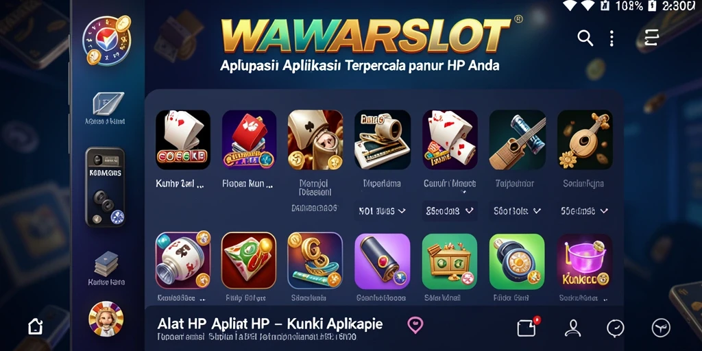 Antarmuka pengguna WAWARSLOT menampilkan pengaturan kunci aplikasi yang intuitif.