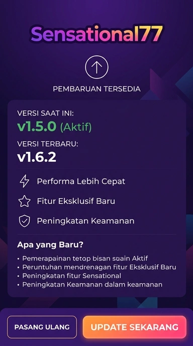 Tampilan riwayat versi sensational77